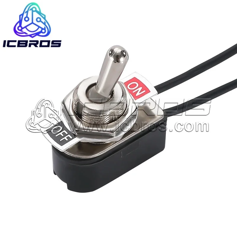 Pulsante Piccolo Di Alta Qualità Con Filo, Maniglia On-Off A Seconda Marcia, Interruttore A Levetta Compatto Tipo Barca In Metallo