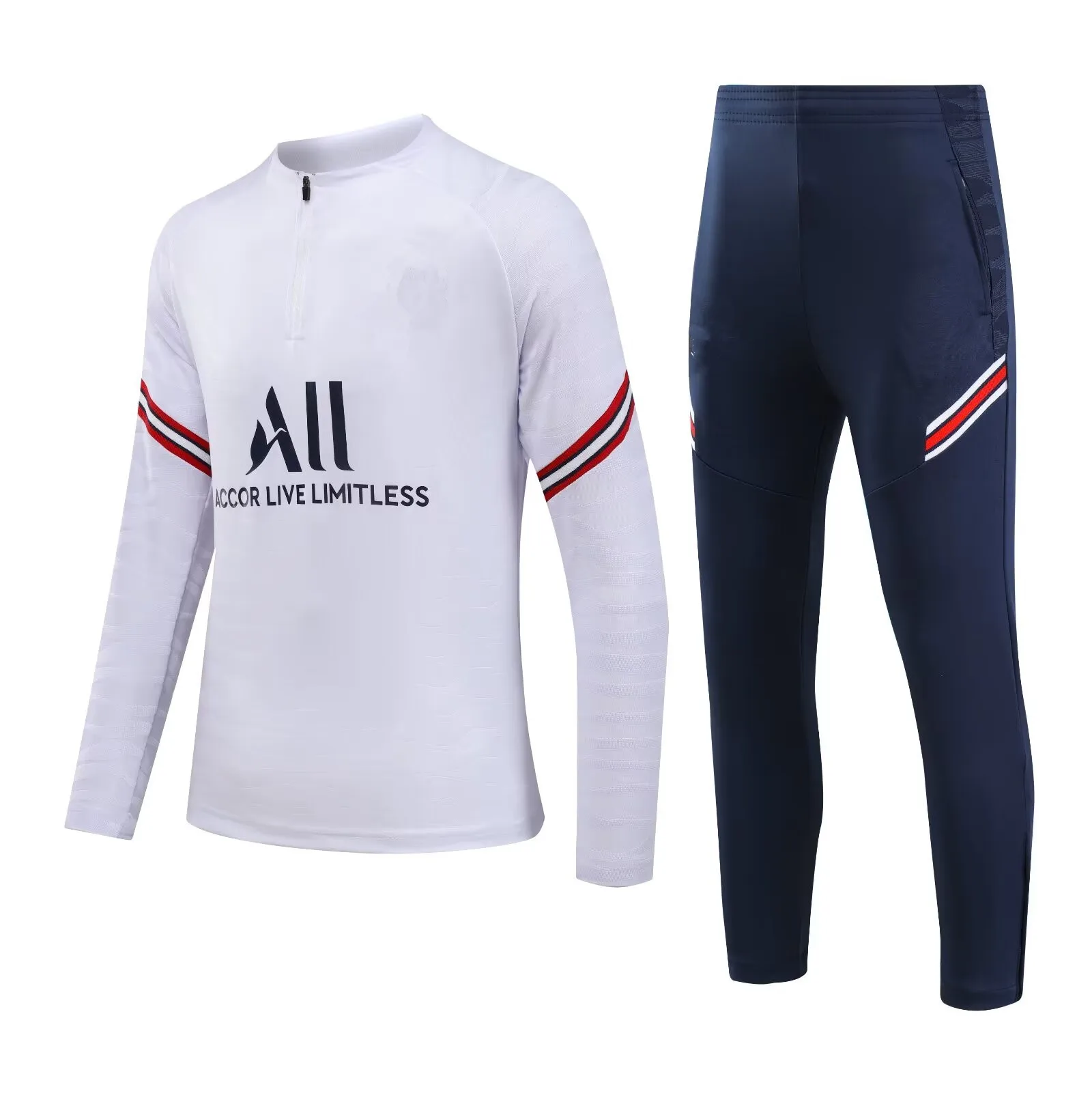 Children's Sports Suit Boy Girl Psgss Fans Sportswear Half Zipper Jacket Training wear games Football Tracksuit Kids Kit