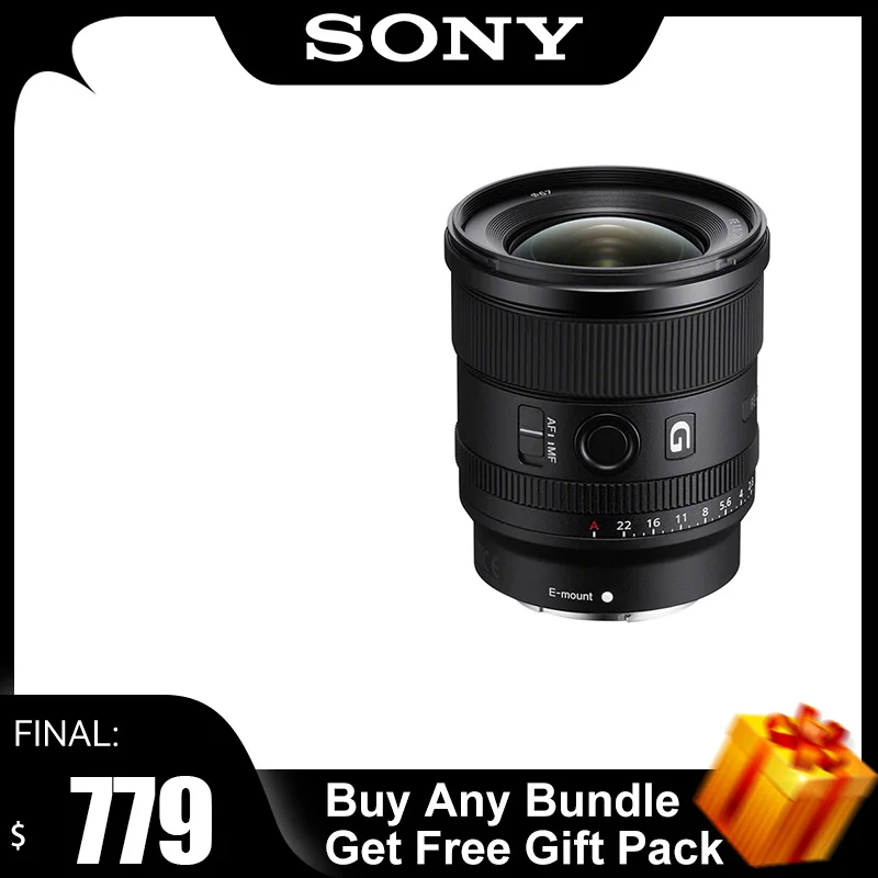 

Sony FE 20mm F1.8 G Full Frame Large Aperture Ultra Wide Angle Fixed Focus Mirrorless Digital Camera G Lens (SEL20F18G) For FX3