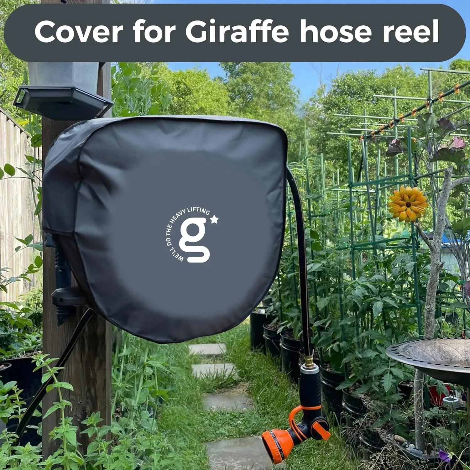 Giraffe Tools AW30/ AW25 Retractable Garden Hose Reel Cover UV Resistant, Waterproof and Anti-Fading Cover for Water Hose Reel 5