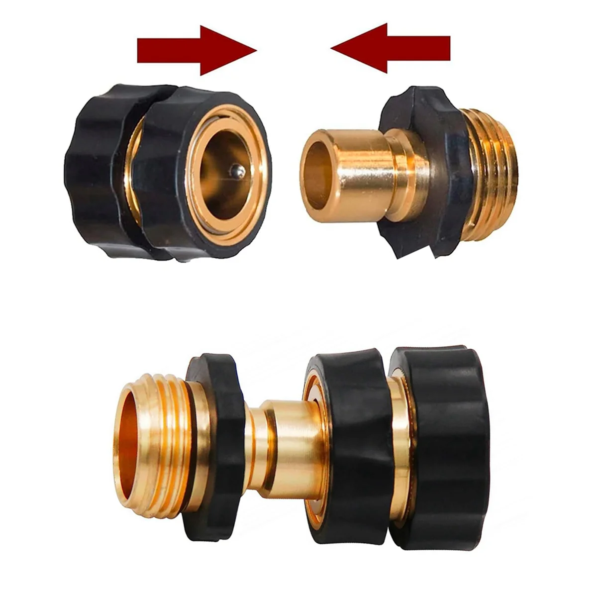 3/4 Inch Garden Hose Quick Connect,Garden Hose Fittings,Male and Female Water Quick Release Hose Connector,6 Set 4