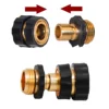 3/4 Inch Garden Hose Quick Connect,Garden Hose Fittings,Male and Female Water Quick Release Hose Connector,6 Set 4