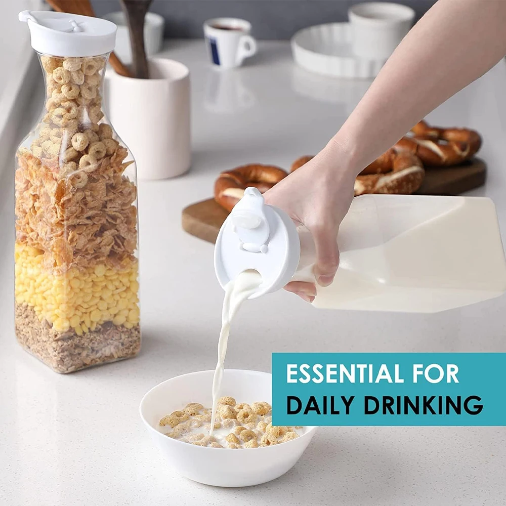 زجاجة مياه عصير 1500 مللي/50 أونصة مانعة للتسرب مع حاوية عصير مستديرة/مربعة قابلة للتسرب زجاجة مياه بلاستيكية للمشروبات الباردة/العصير