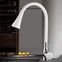 GEGVE Kitchen Faucet Rotate Spring Rubber Deformation Faucets Mixer Tap Hot Cold Water Iron To Sink Into The Kitchen with Filter 2