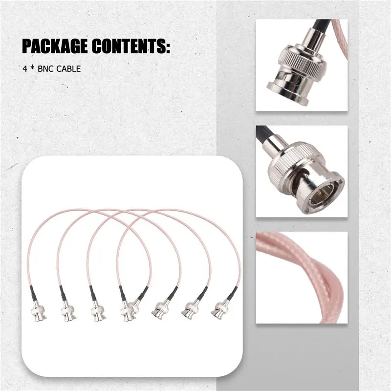 AB15-4Pcs 3G HD SDI 케이블 BNC 케이블 30Cm 75옴 카메라용 BMCC 비디오 장비 HD-SDI 3G-SDI 4K 8K 비디오 케이블 지원