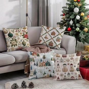 Festive Christmas Pillow Cover 1