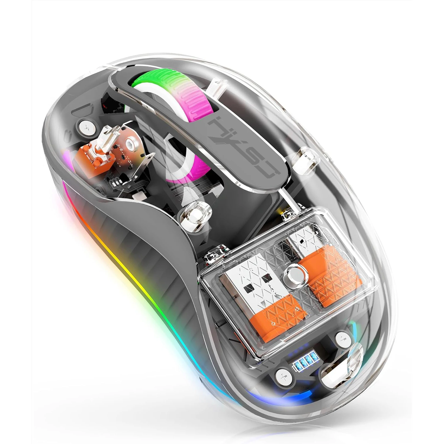 トモセシュンサク　無限軌道　マウスのみ 有線接続 LED ゲーミングマウス ボタン2個 ピンク 感度変更