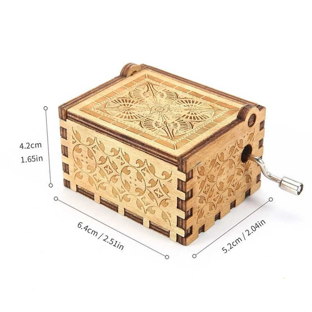 Wooden Hand-operated Type Music Box Can't Help Fall in Love You are My Sunshine Valentine's Day Gift Birthday Present to Wife 6