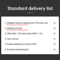 Fer à souder ALIENTEK T90, outil de contrôle de température de haute précision, 80-450 ℃   Outils professionnels de réparation 140W Companion C245 C210 6