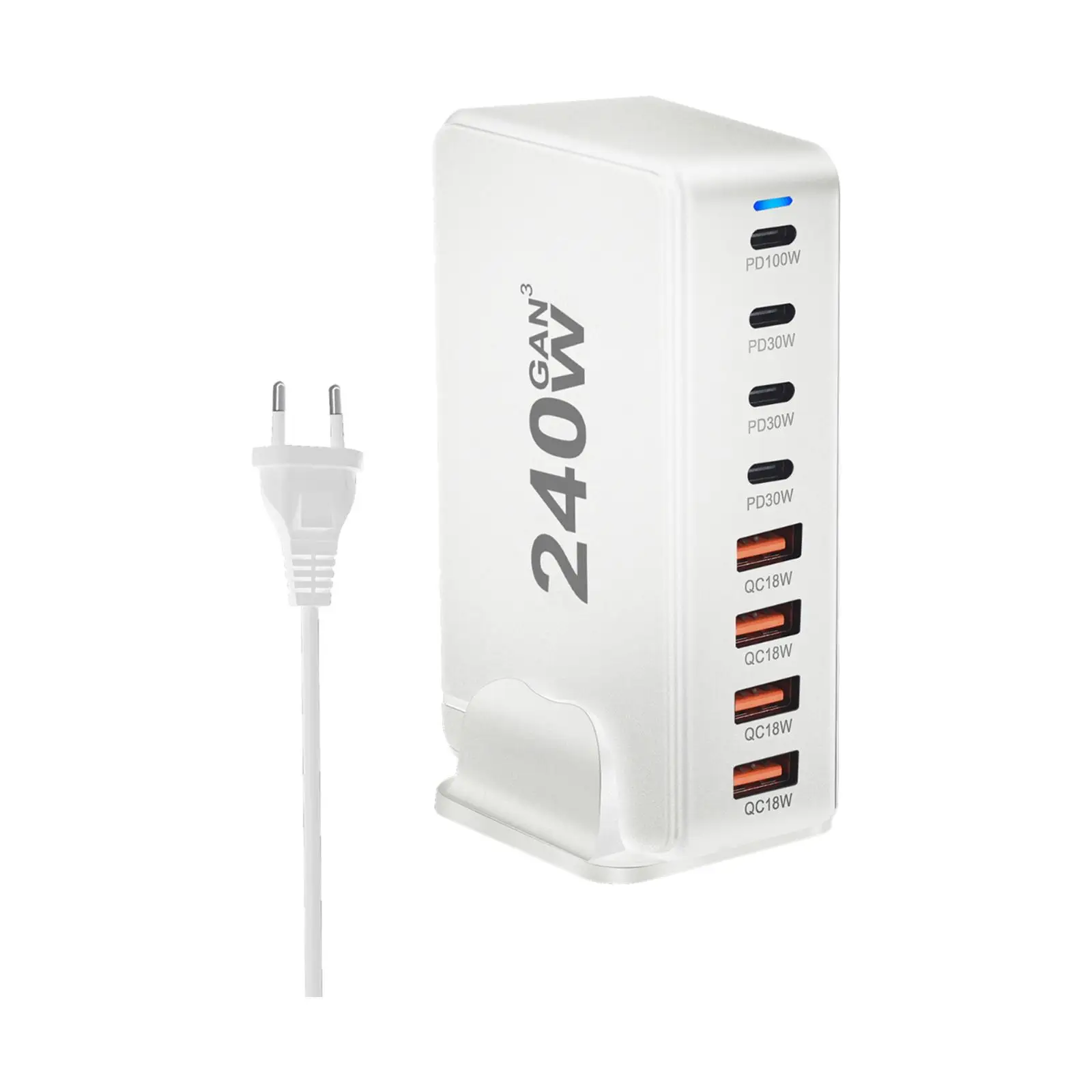 

Desktop Laptop Charger Travel Portable Power Adapter Multiport 240W USB C GaN Charger
