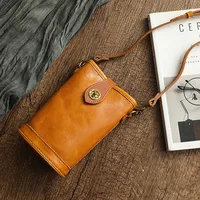 Quality Genuine Leather Crossbody Bag for Women Small Cow Skin Shoulder Fashion Phone Purse Female Promotion 2
