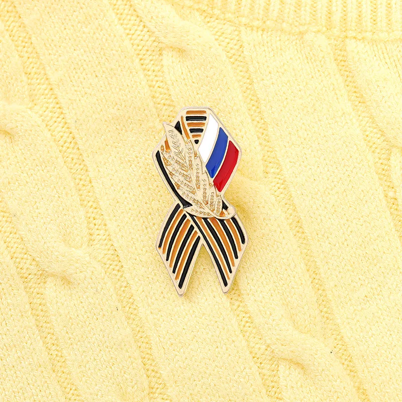 St. George Nastro Segno Distintivo Personalizzato Con Bandiera Russa St. George Victory Day Spilla Spille Festive Storia Simbolo Di Memoria Pin