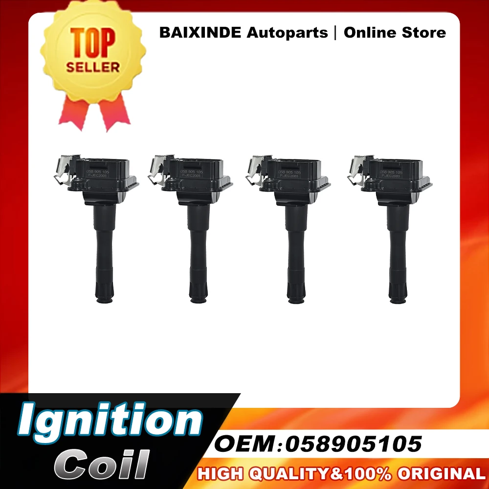 OEM 058905105 058905101 Ignition Coil For VW Passat Jetta Golf Bora For Audi A3 A4 B5 A6 For