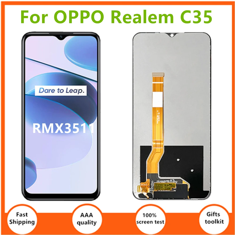 

6.6 inches brand-new For OPPO Realem C35 RMX3511 LCD Display Touch Assembly Digitizer For Realme C35 Replacement