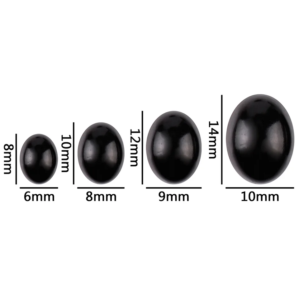 Lot De 100 Yeux De Sécurité En Plastique Noir Solide Avec