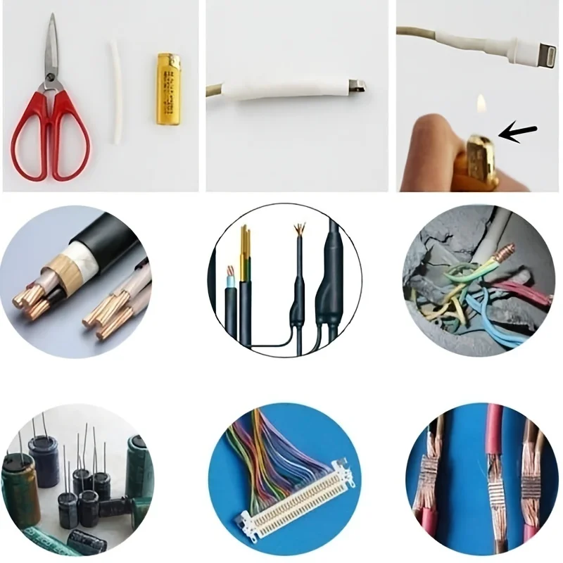 Heat Shrink Tubing 164/328pcs 2:1 Insulation Polyolefin Shrinking Assorted Tube Wire Cable Kit For Electrical Wiring and Repair