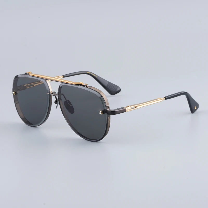 

Fashion Sunglasses Original Pure Titanium Durable Eyeglasses Men Pilot Acetate Optical Solar Glasses with Case for Men and Women