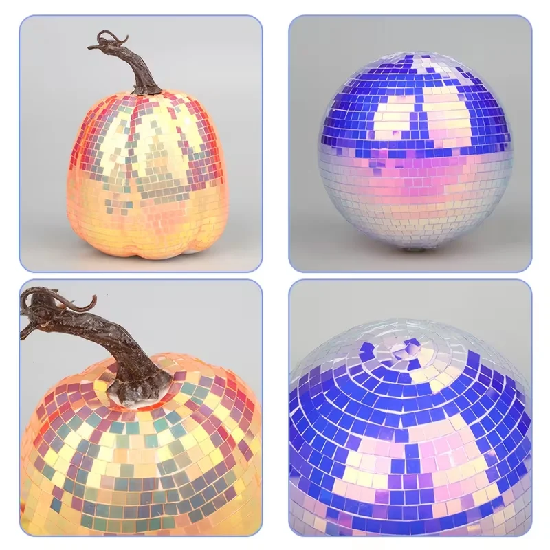 1600-Piece Vibrant Self-Adhesive Mosaic Tiles for Disco-Themed Decor and Crafting
