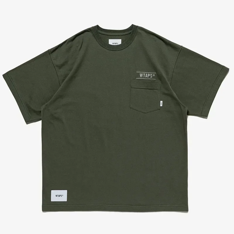 

WTAPS sports embroidered pocket cotton short sleeve T-shirt 23SS casual crewneck top Japanese trendy brand undershirt