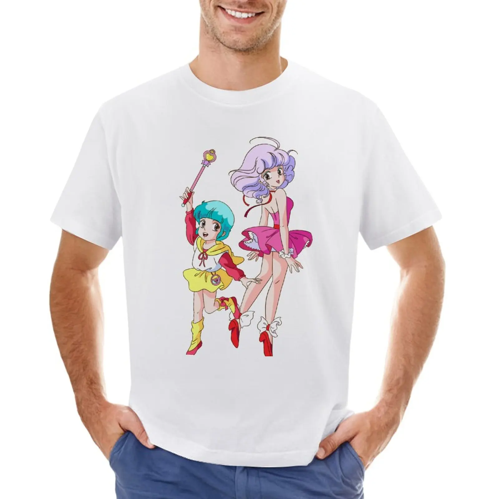Creamy Mami Universe T-Shirt Anime Customizeds Cute Tops Plus Size Top T-Shirt Nere Per Uomo