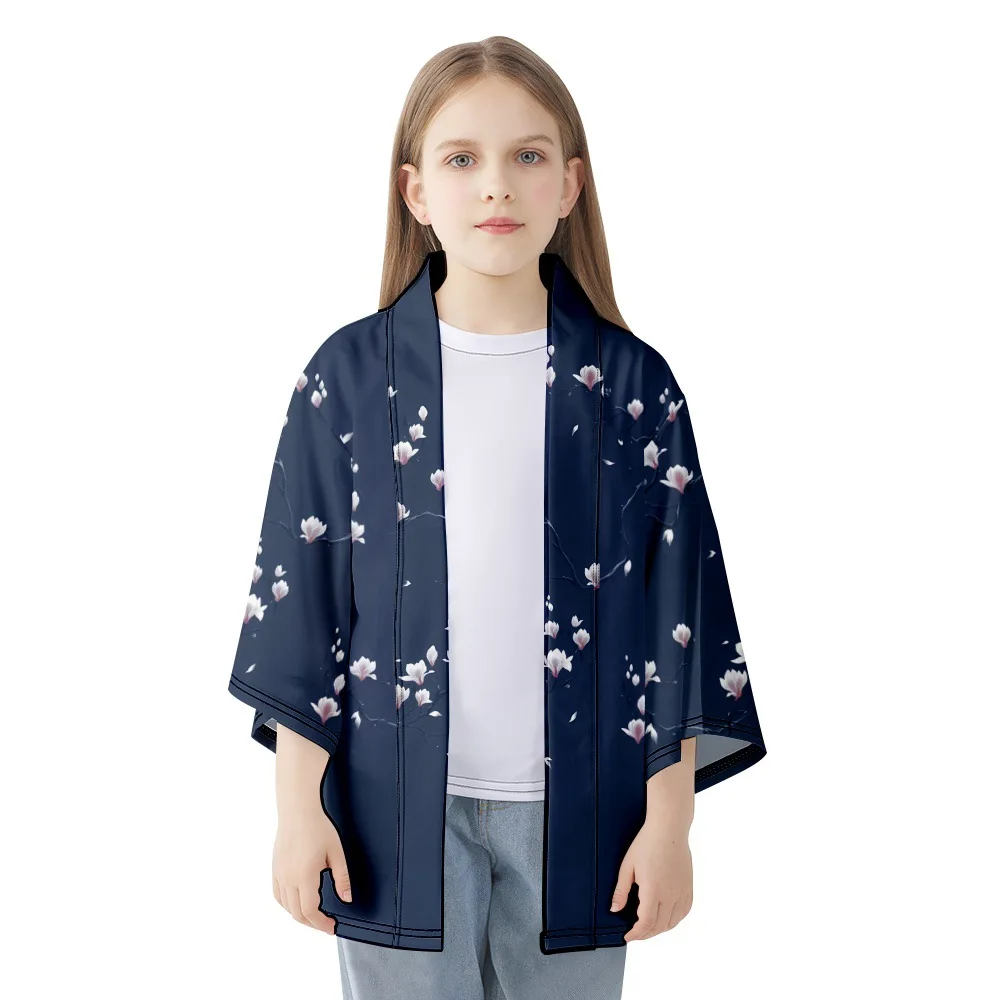 Fashion Flower Print Kimono Woman Cardigan Shirt Vintage Japanese Yukata Female Summer Streetwear Beach Robe Clothes
