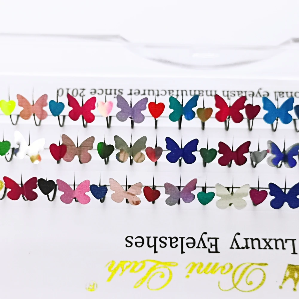 3d Schmetterling Herz Glitter einzelne Wimpern falsche Wimpern verlängerung hochwertige natürliche Dekoration Wimpern Make-up-Produkte – Detail 3