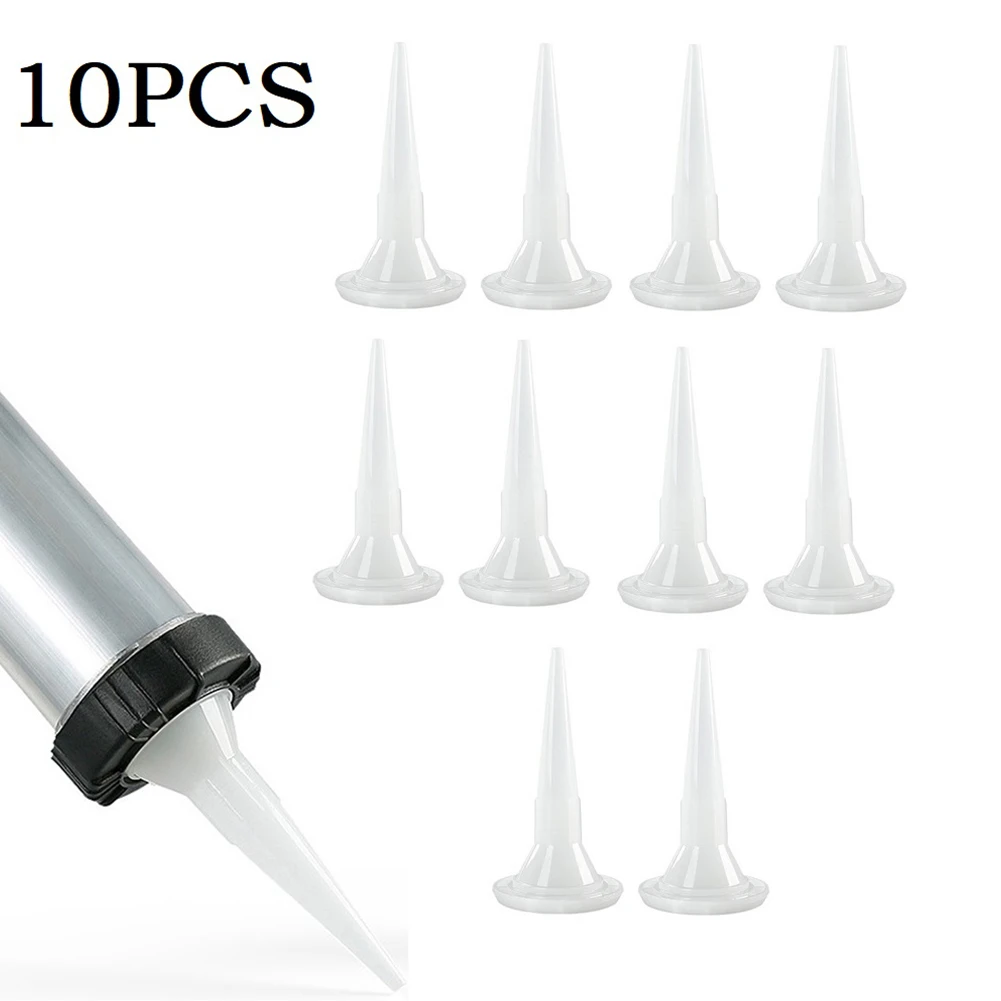 Caulking Gun Nozzles Caulking Nozzle Caulking Tools 10pcs Caulking Nozzle Structural Glue Nozzle Plastic Universal Caulking Tip Mouth Home Improvement Construction Tools