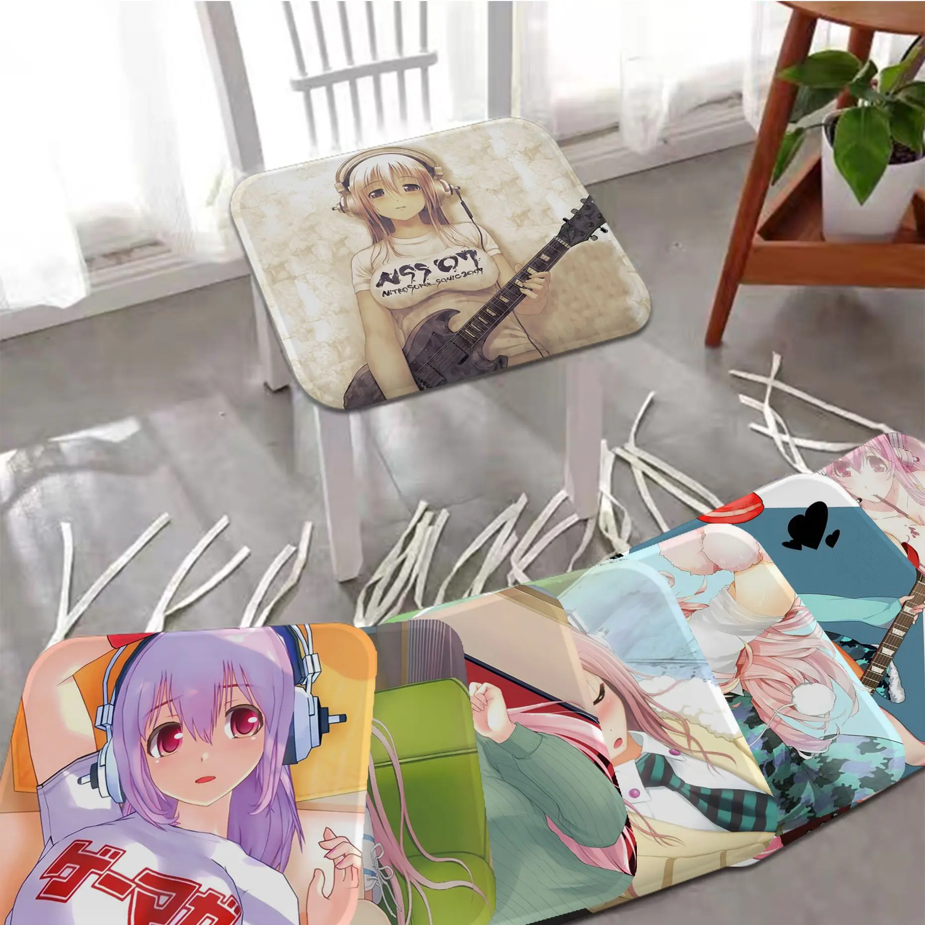 

Super Sonico Cushion Mat Art Stool Pad Patio Home Kitchen Office Chair Seat Cushion Pads Sofa Seat 40x40cm Stool Seat Mat