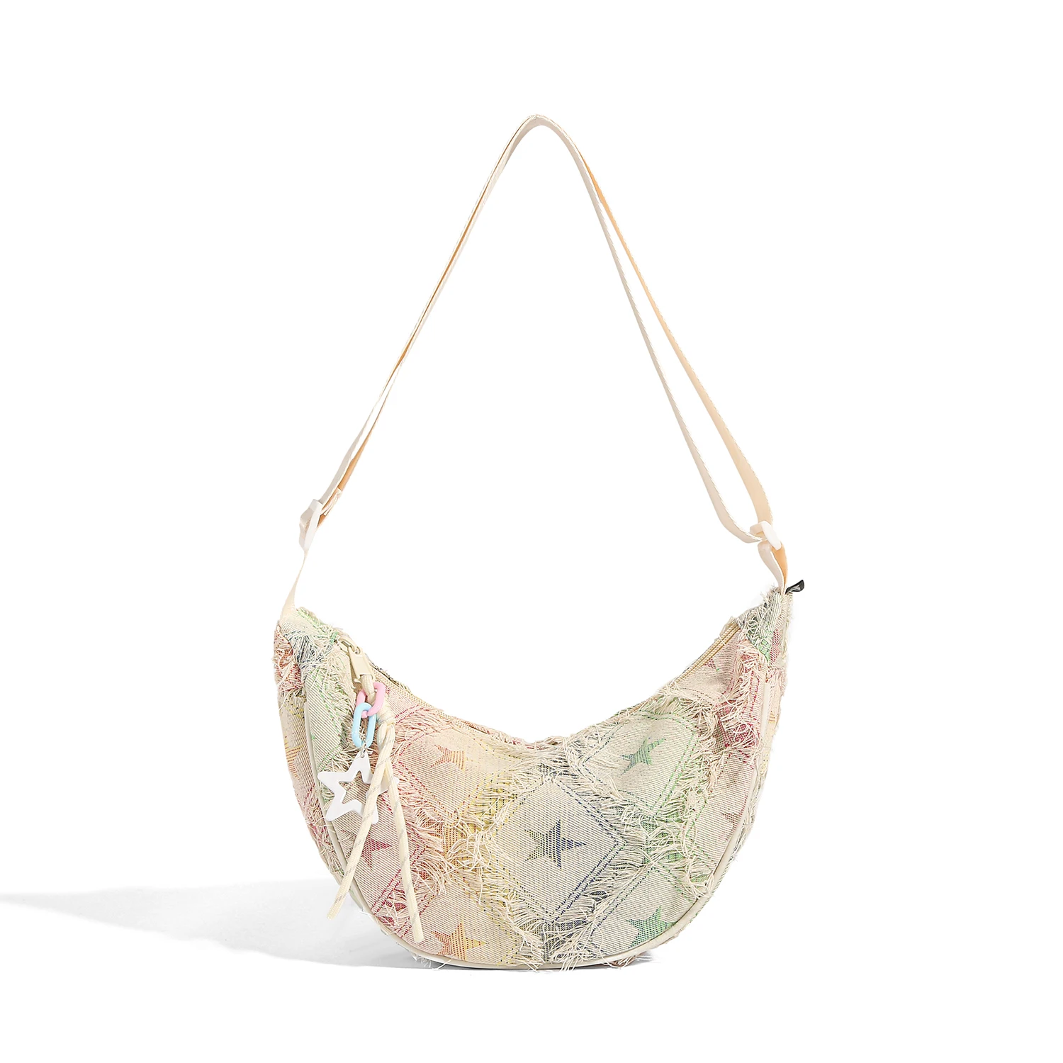 

Women's Half Moon Canvas Handbag Fashion Brand Shoulder Bag Luxury Designer Women's Crossbody Bag Casual Tote Messenger Bag