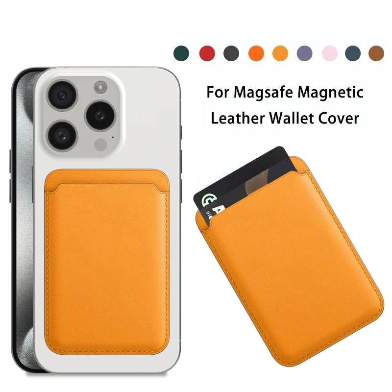 For Magsafe Leather Wallet Case Compatible For Apple iPhone 15