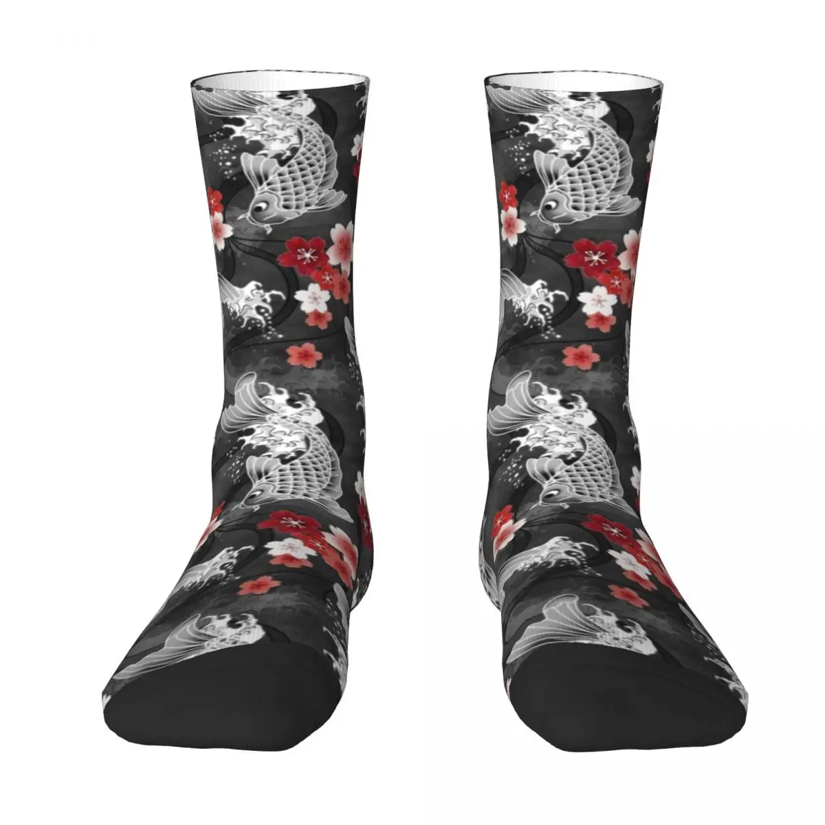 

Koi sakura цветущие в черном цвете носки для снега новые мужские женские носки