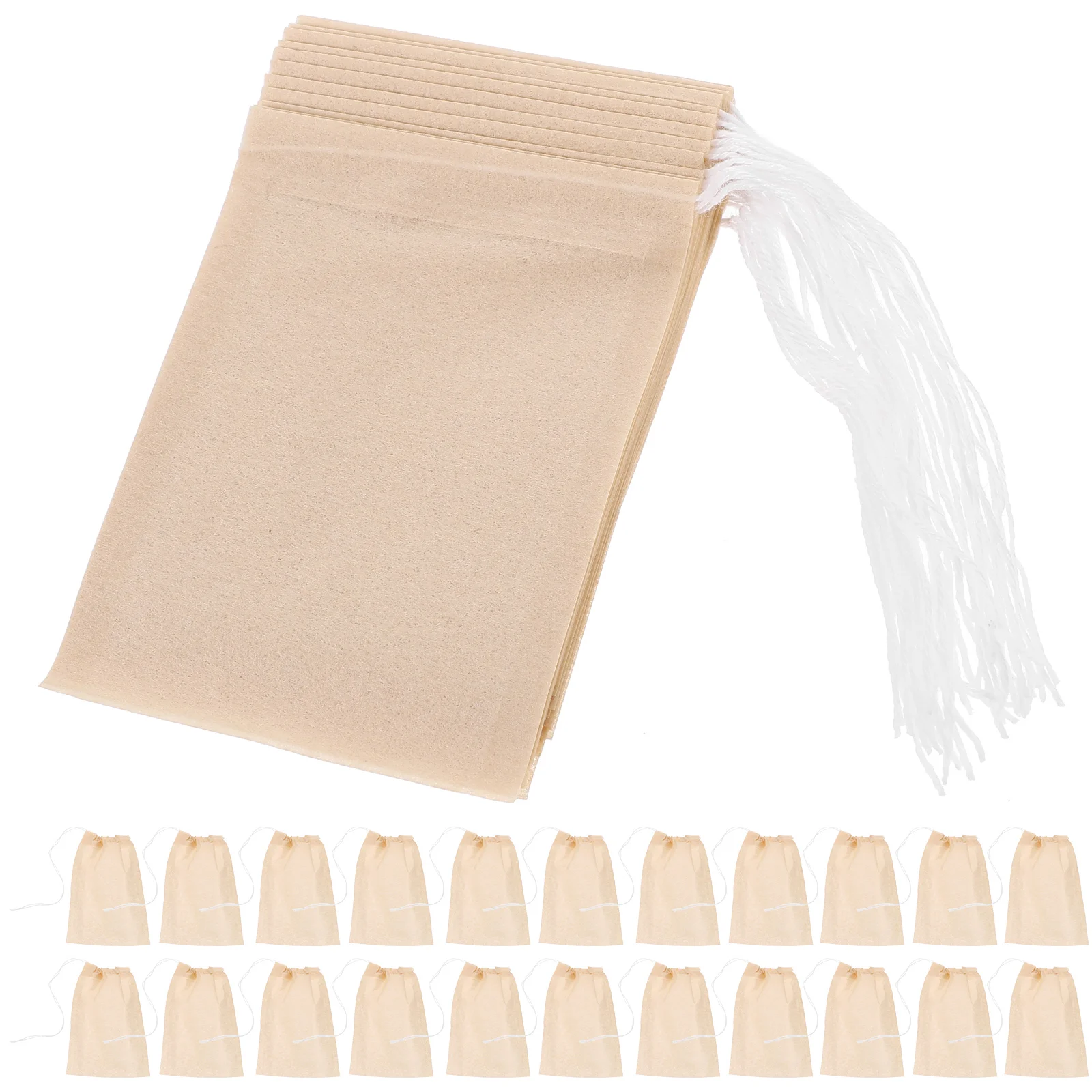 

300 Pcs Tea Infuser Original Color Coffee Bag Filter Paper Drawstring Material Tea (6*8cm) 300pcs Infuser Organic Bags for