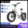 EKX L1 Adult Electric Bike 1000W Motor（1400W peak）34MPH, 48V 15.6Ah Removable Battery With 20''4.0 Fat Tire 7 Speed Urban Ebike 1