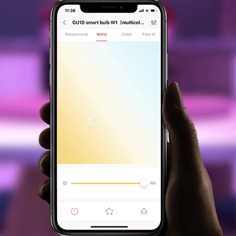 Smart LED Bulb Yeelight GU10 W1 Dimmable Colorful 4pack 350Lumen Game Music Sync Voice Control App Google Assistant