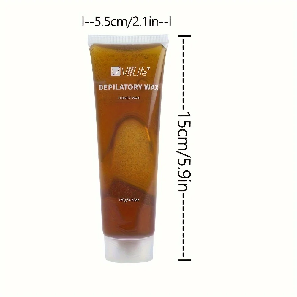 Viilife Depilatory Wax Hair Removal Sugaring Cold Sugar 120g Kit Natural Painless For Arm Leg Facial Underarm 5