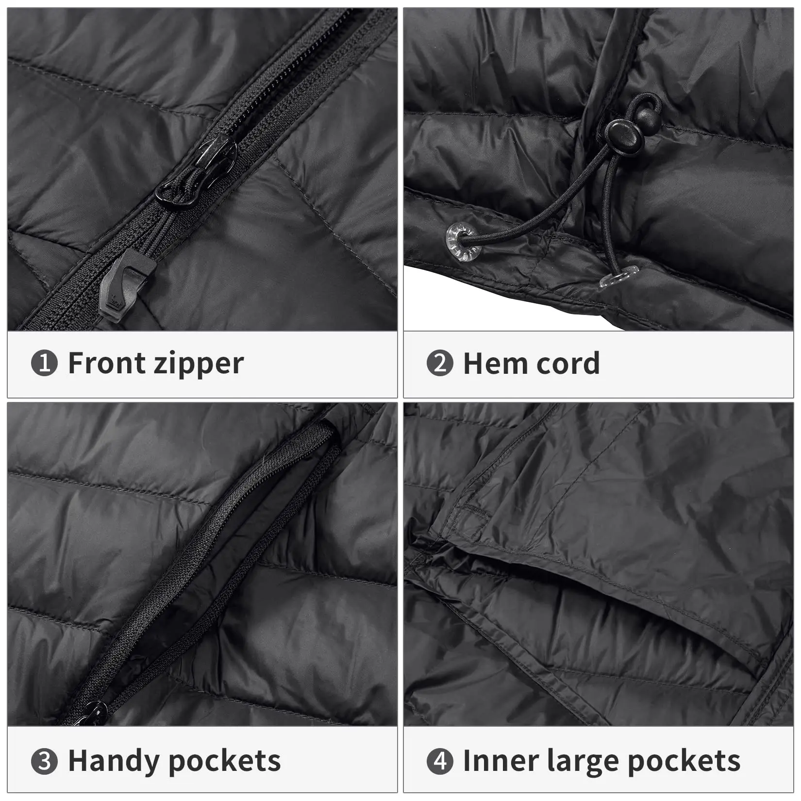 GOLDEN CMAEL Men's Packable Down Jackets Hooded Lightweight Puffer Insulated Winter Coat for Men Travel Outdoor Hiking Jacket - Image 4