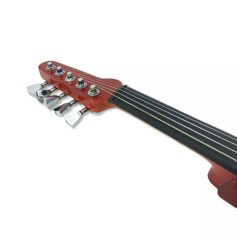 New Electric Violin 5 Strings Solid Wood Handmade Ebony Fingerboard Brazilian Wood Bow Unbleached Genuine Mongolian Horsehair