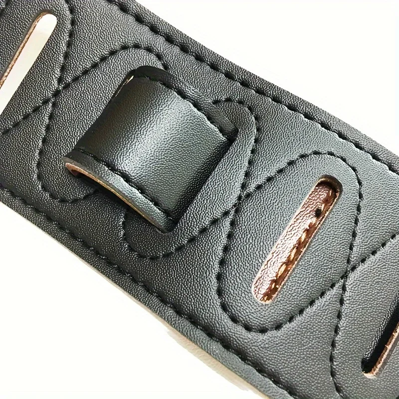 Premium Adjustable Double-Sided Leather Guitar Strap, 2.36 Wide, 46.47 to 53.54 Length Range