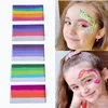 20g Water Based Rainbow Split Cake Face Body Art Paint Neon UV Metallic Face Paint For Halloween Christmas DIY Make Up For Kids 2