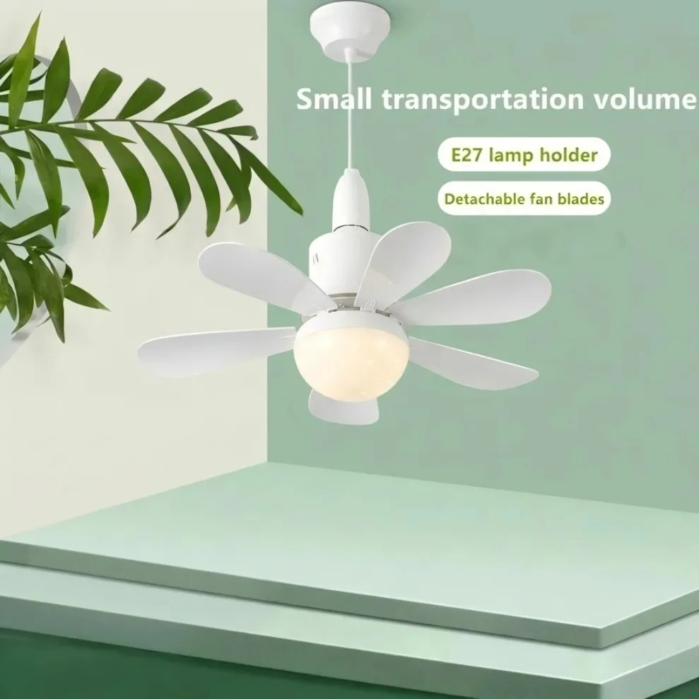 Remote-Controlled LED Ceiling Fan Light, Dimmable, 40W-30W E27, Ideal