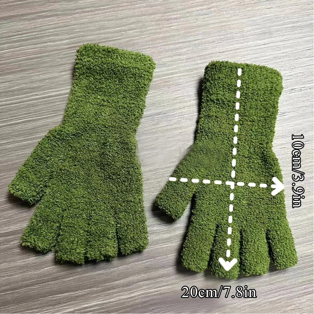 Gants Laine Homme, Gants Hiver Homme Chaud, Gants Et Moufles Femme Polaire Sans Doigts Tricot Thermique, Gants Tactile D'hiver Chauffants Idéal Pour Sport Randonnée à Pieds Anti Froid - Noirs XL