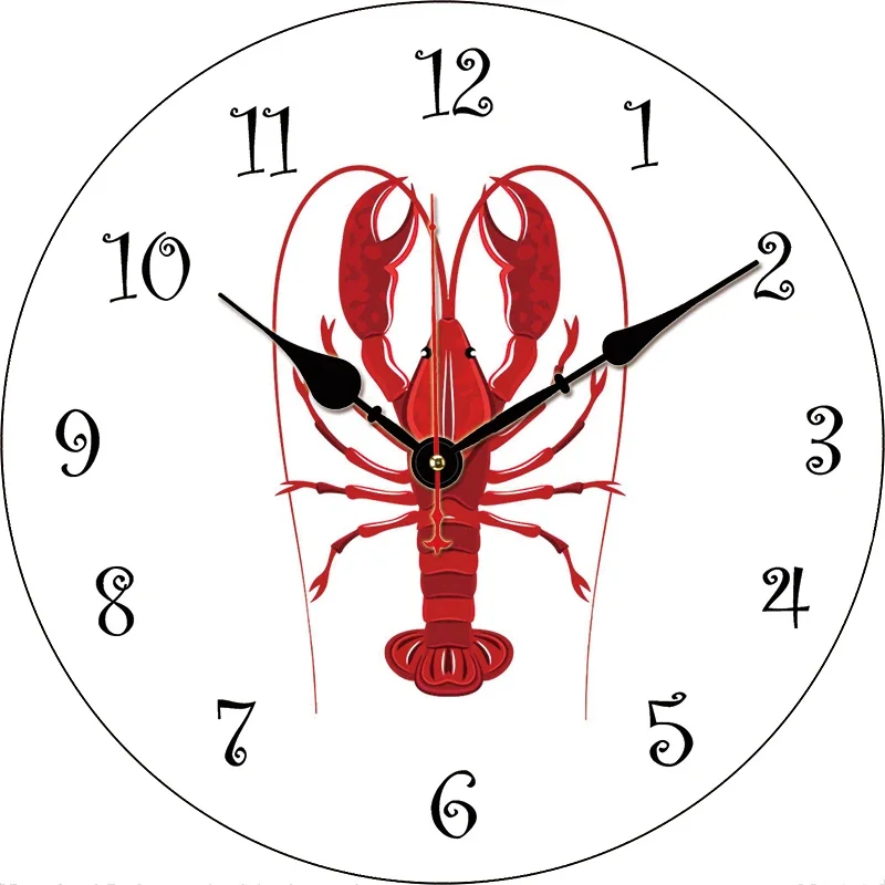 

Настенные часы Crayfish, круглые тихие часы, настенный Декор для дома, спальни, гостиной, офиса