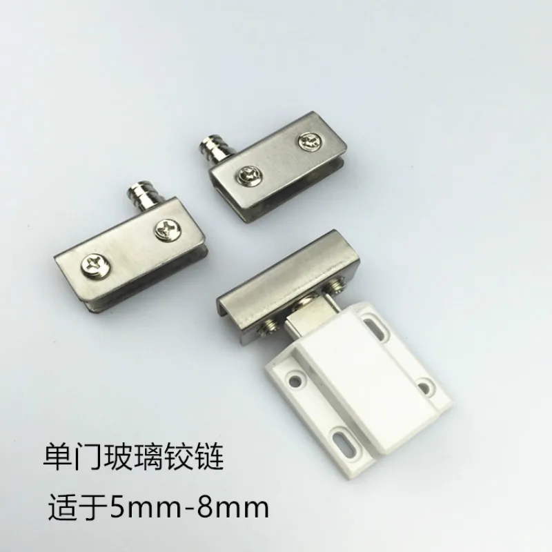Stainless steel Glass cabinet door hinge sets for bar glass cabinets showcase hinge Glass clamp for glass thickness 5-8mm stainless steel hinges door hinges shower room glass clamp