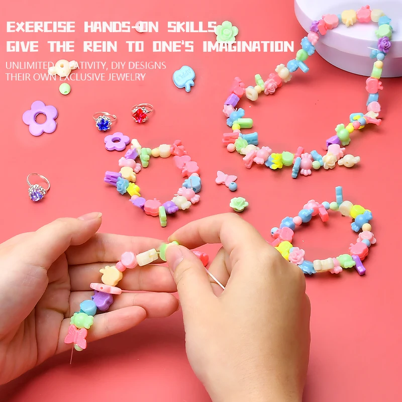 Handmade Beaded Jewelry Kit for Kids DIY Craft Toy