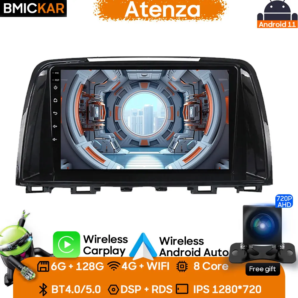 

For Mazda 6 GJ Atenza 2012 2017 Android Car Radio Multimedia Video Player Navigation GPS Head Unit BT Wireless Carplay 2din