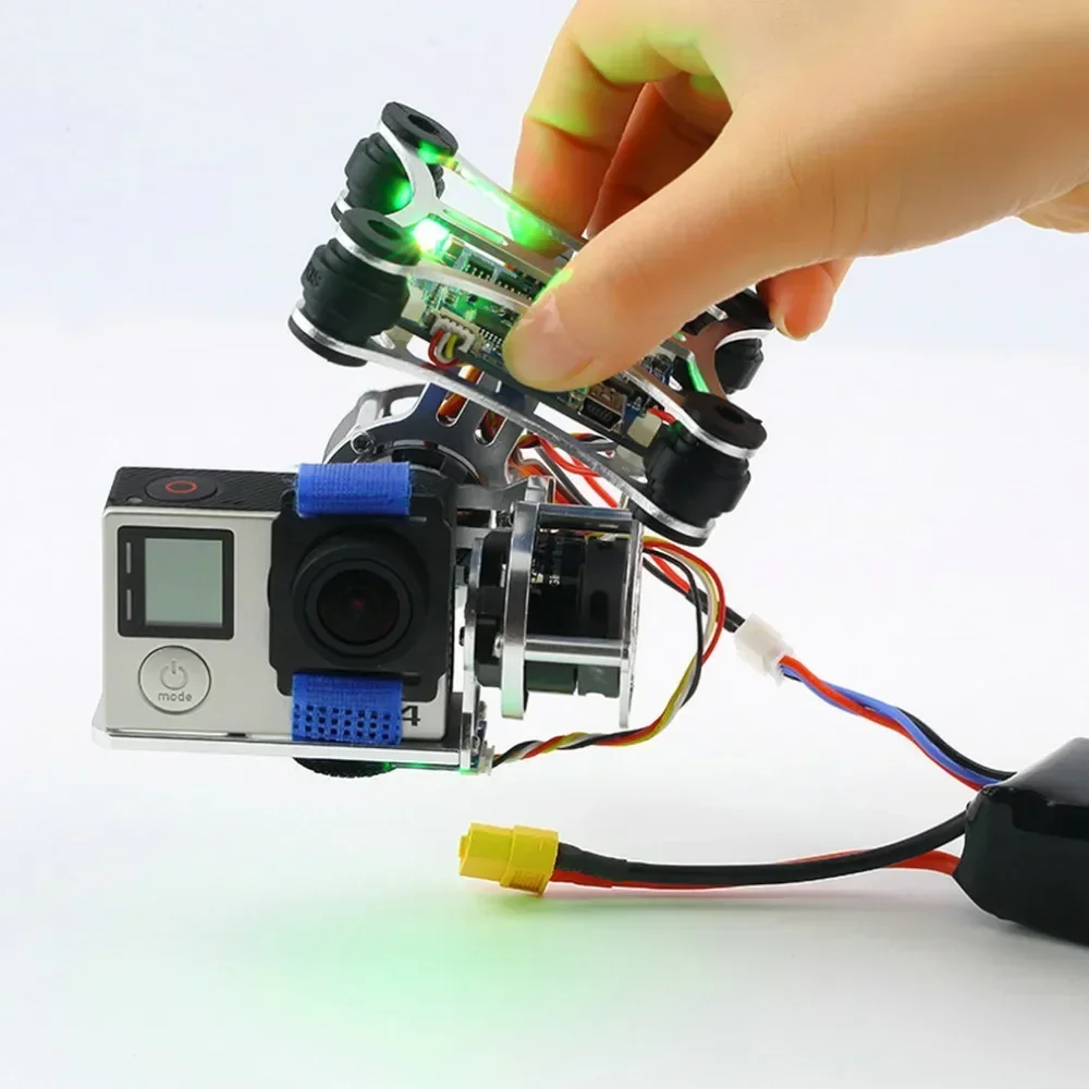 

Супер светильник Gopro CNC бесщеточный 2-осевой карданный подвес для камеры с двигателями и контроллером 160G для DJI Phantom совместим с Gopro 3,4