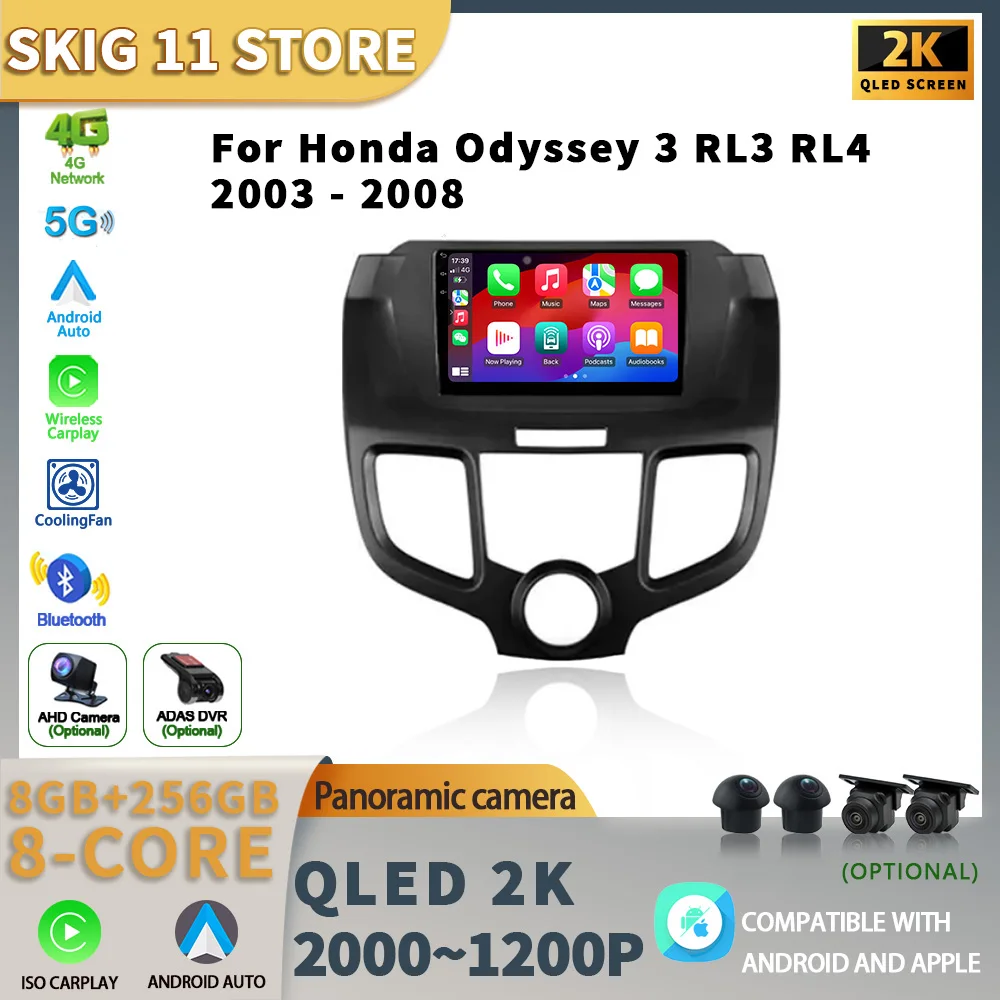 

Car Radio Android13 For Honda Odyssey 3 RL3 RL4 2003-2008 Video Carplay GPS Navigation Multimedia Head Unit Monitor Touch Screen