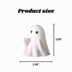 Spooky Specter Resin Pen Holder - Charming Desktop Organizer and Halloween Decor Gift (WHITE)
