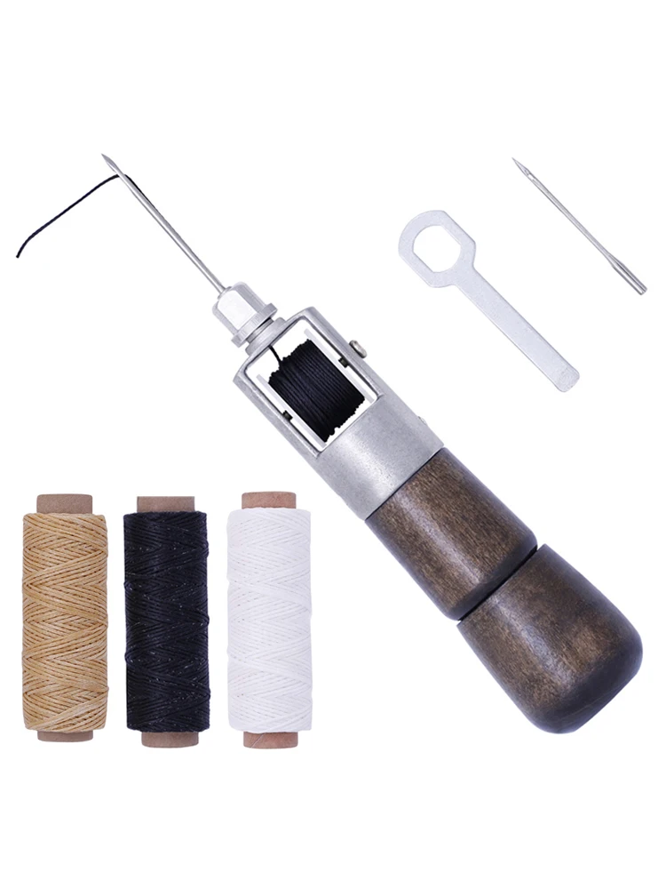 Lmdz Kit Di Filo Per Punteruolo Per Cucire In Pelle Macchina Da Cucire Manuale Speedy Stitcher Leather Craft Stitching Shoemaker Strumento Di Riparazi