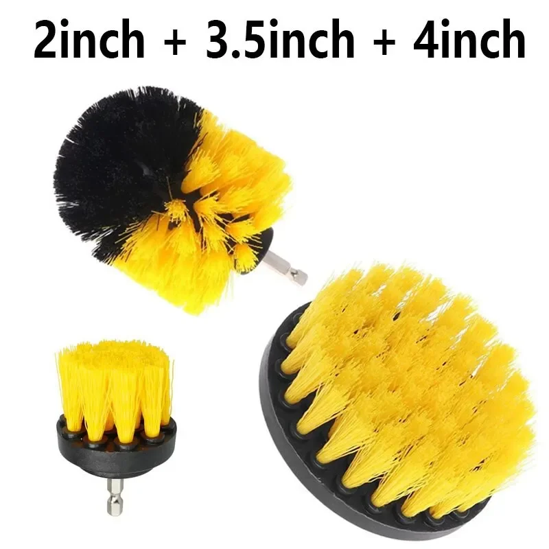 

Brush with Drill 3pcs Drill Brush Attachment Set Power Scrubber Scrub Brush for Cleaning Showers Tubs Bathroom Tile Grout Carpet